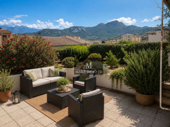 Appartement de type T4 meublé avec grande terrasse en centre ville 